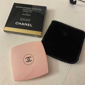 Limited edition Chanel compact mirror ballerina pink